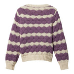 NAME IT maglia bicolore con fantasia a righe Panna/viola per Neonata 13233150XN PANNA/VIOLA NAME IT 