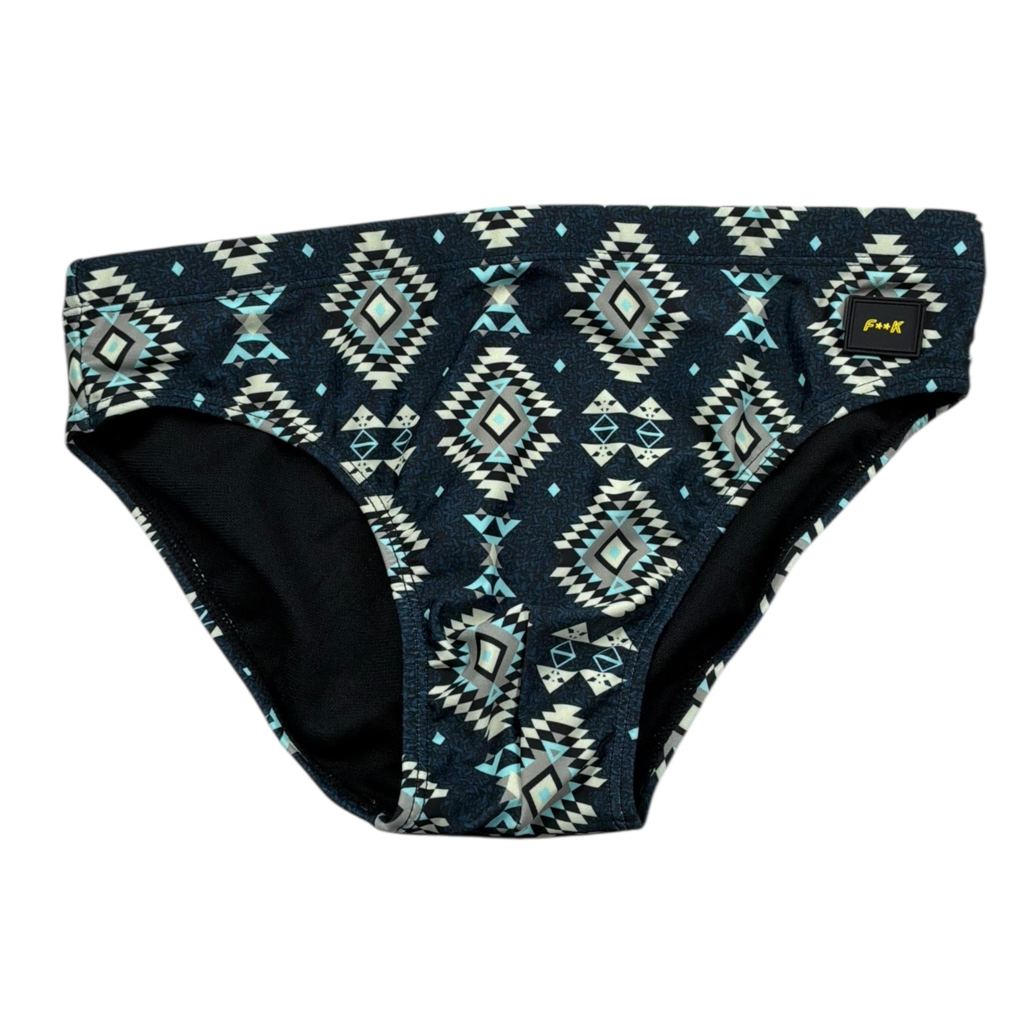 F**K Costume Modello Slip Tinta Unita con Stampa per Bambino FJ25J02A20X05 BLU F**K 