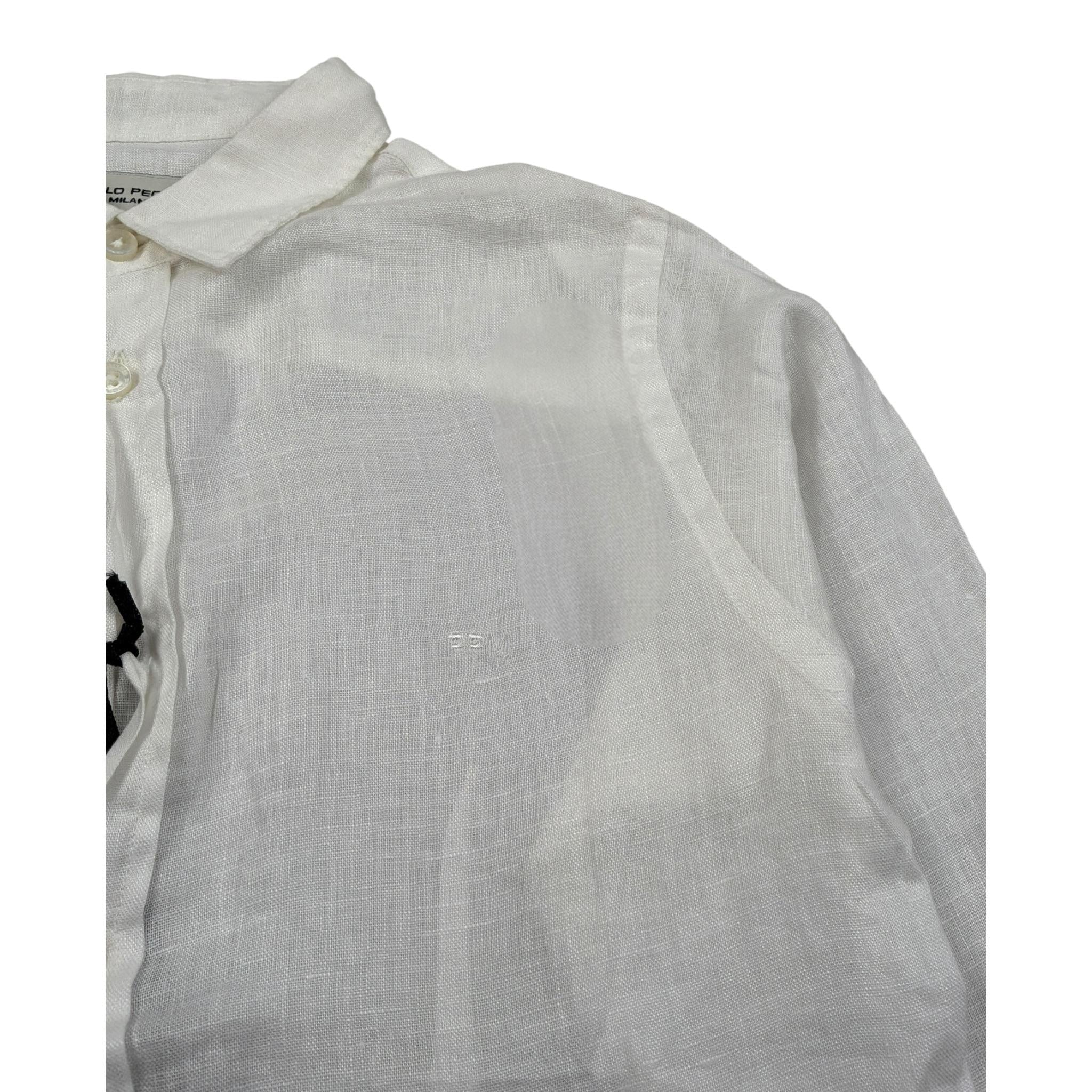 Paolo Pecora Camicia Manica Lunga tinta unita Panna per Bambino PP3017 PANNA PAOLO PECORA 