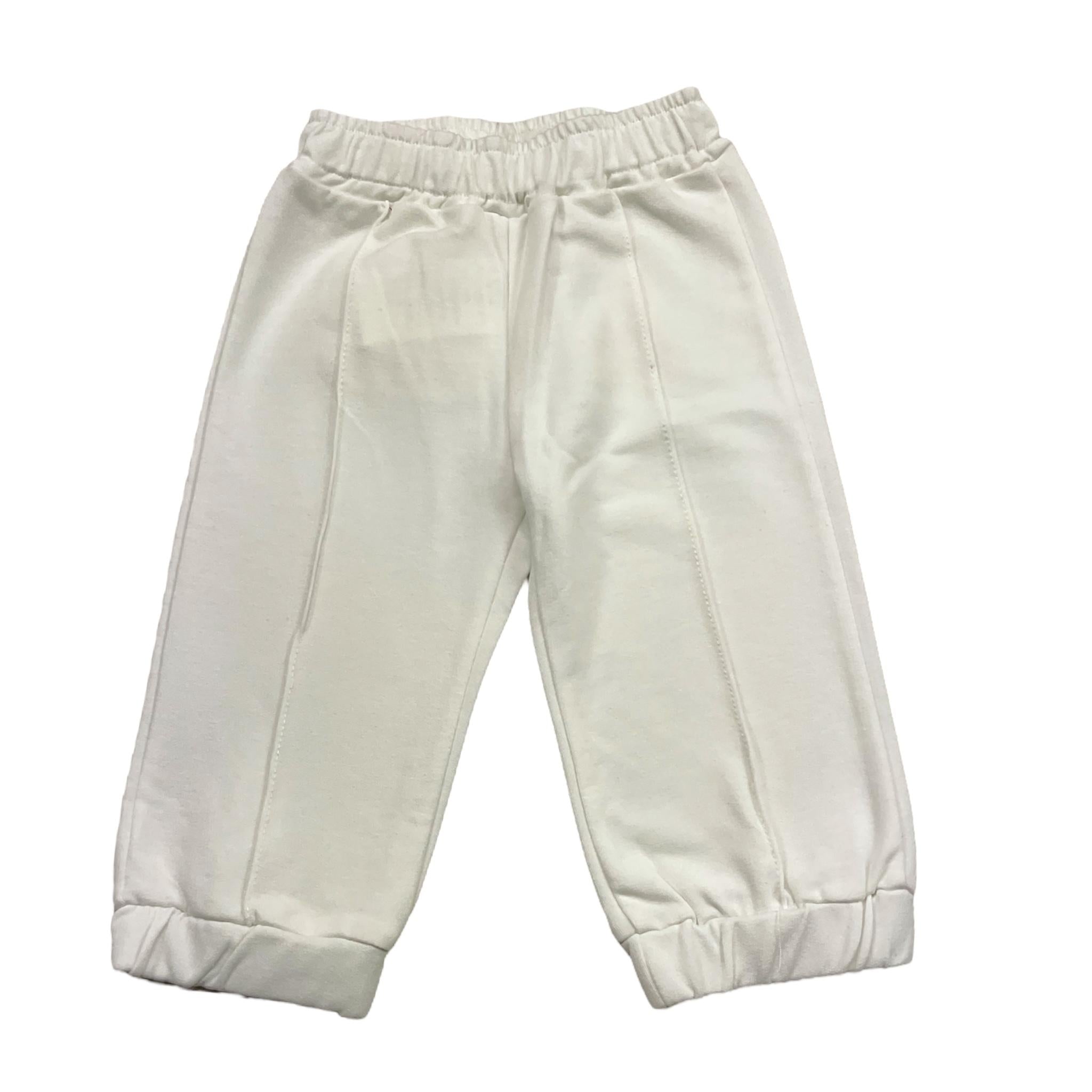 M+E' pantalone tinta unita con elastico in vita Bianco per Bambina UE1088 BIANCO M+E' 