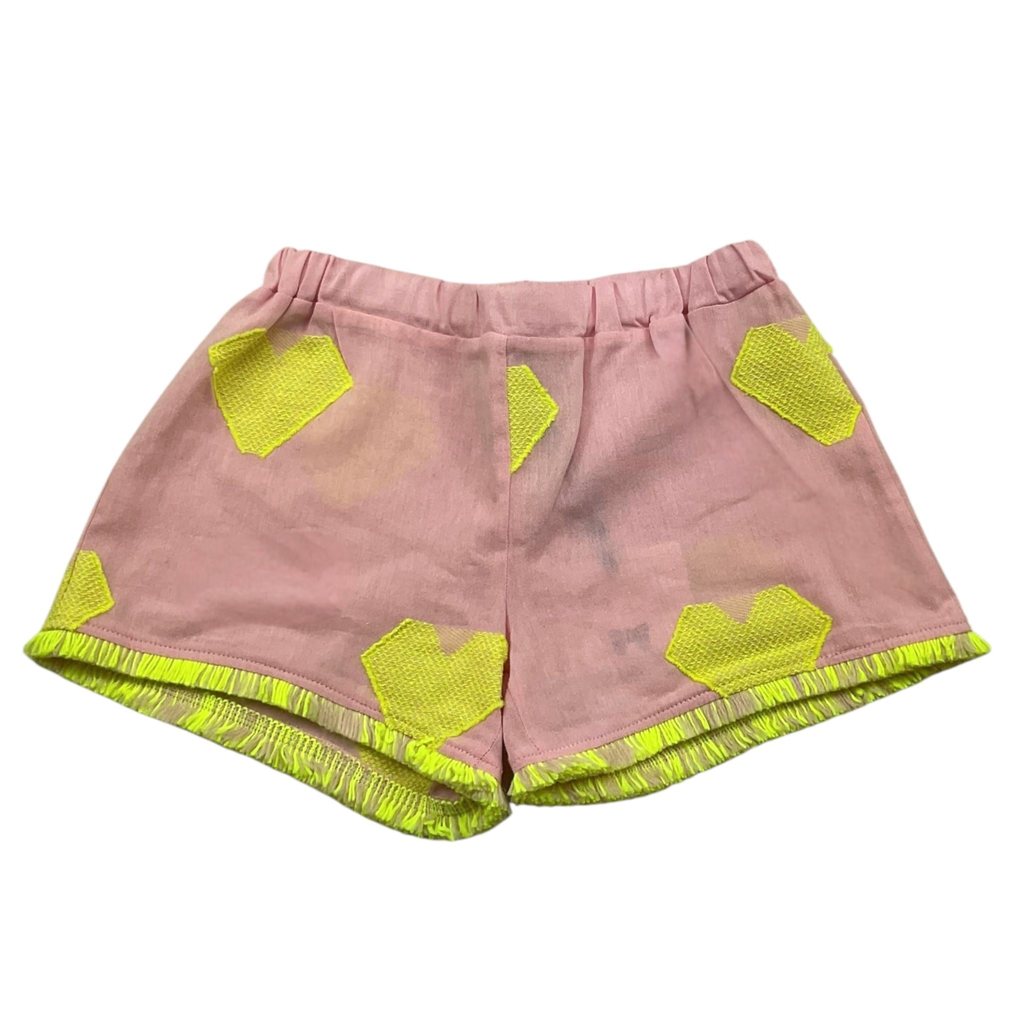 Piccola Ludo Short Tinta Unita con Fantasia per Bambina BS10WB030 ROSA PICCOLA LUDO 