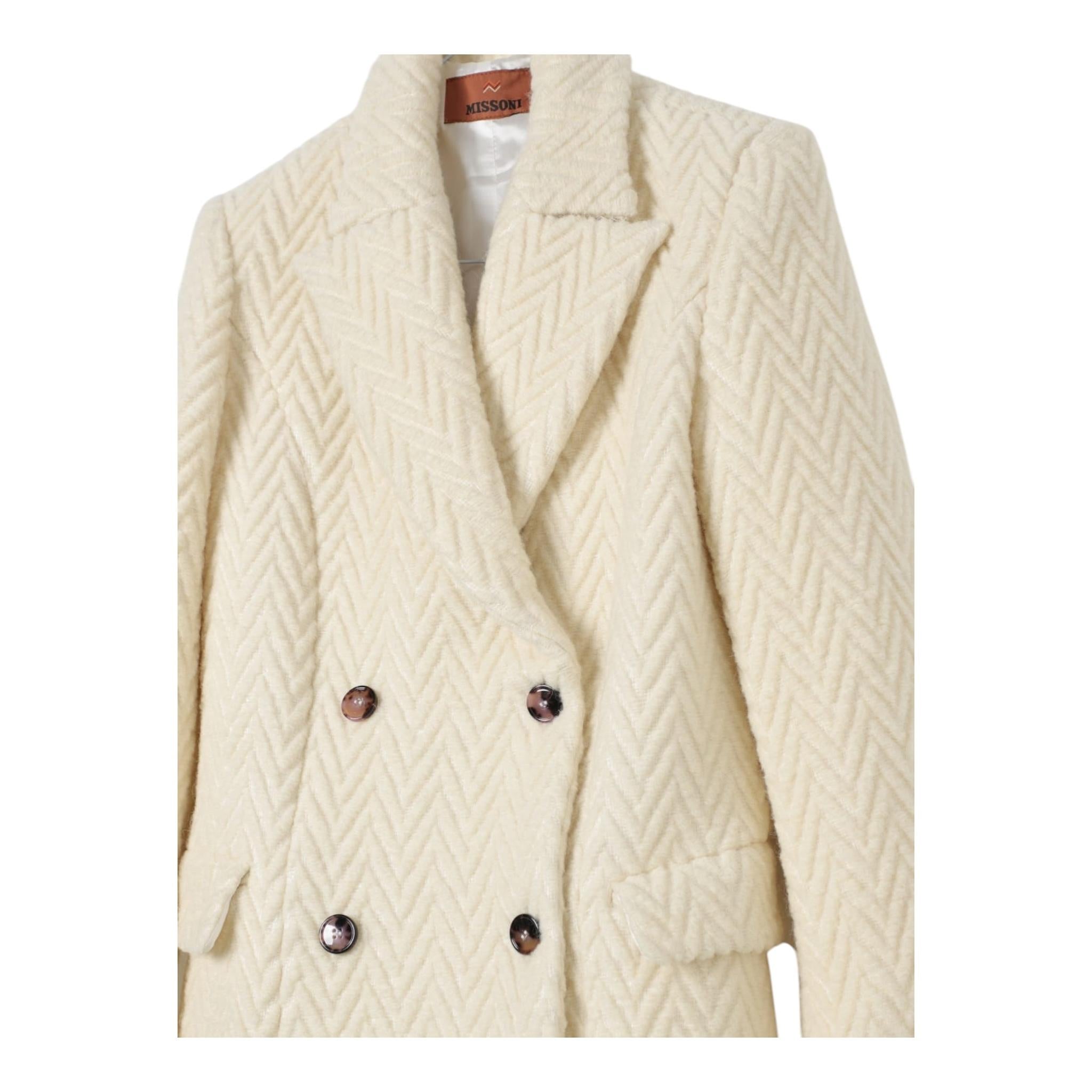 MISSONI cappotto tinta unita con bottoni Panna per Bambina MV2A40 PANNA MISSONI 