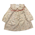 CALAMARO abito tinta unita con stampa animali Beige per Bambina 21276 BEIGE CALAMARO 
