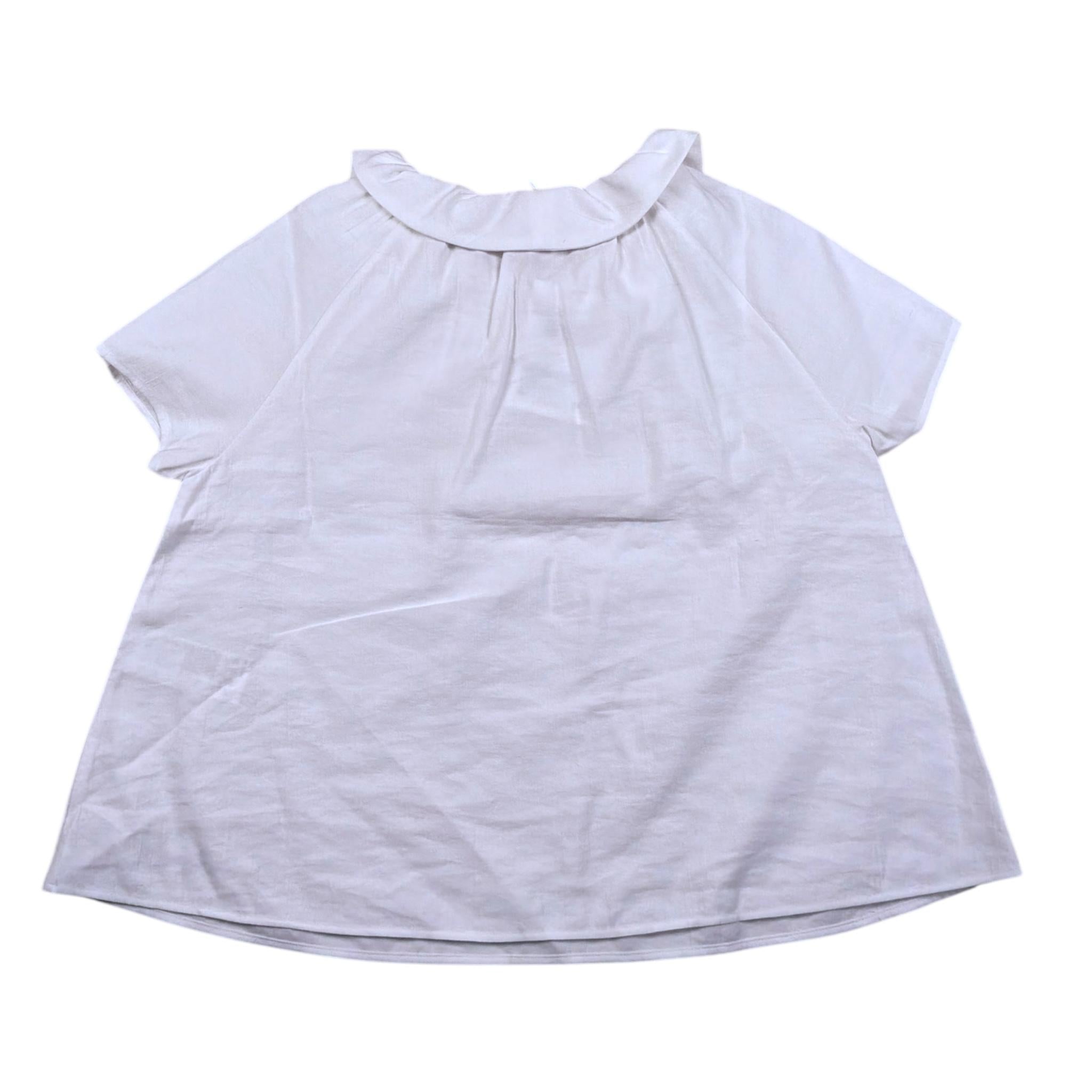 Il Gufo Camicia Mezza Manica Tinta Unita per Bambina P25CC107R0004 BIANCO IL GUFO 