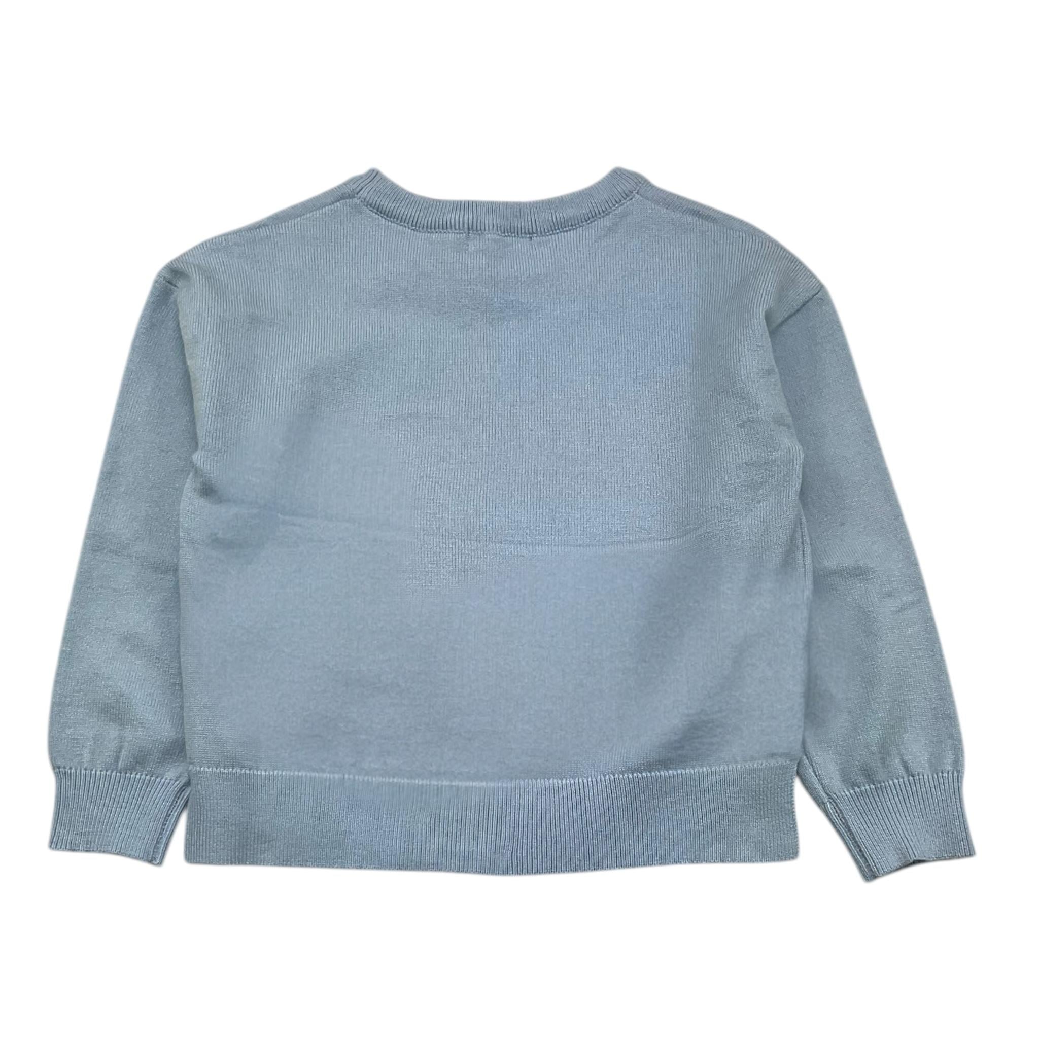 LU LU BY MISS GRANT maglia girocollo tinta unita Azzurro per Bambina LL0743 AZZURRO LU LU BY MISS GRANT 