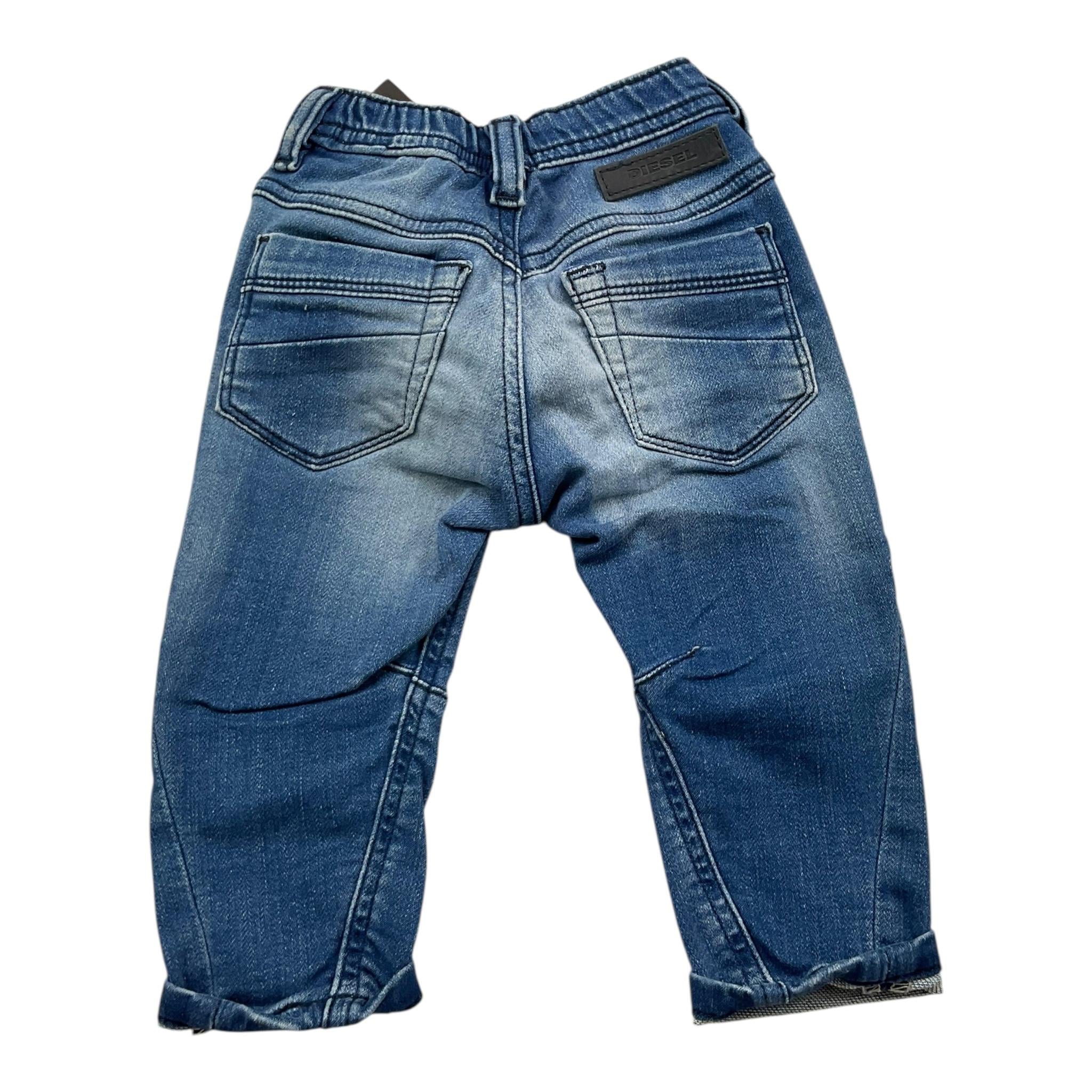 DIESEL jeans tinta unita cn elastico in vita Blu per Neonato 00K1ZJ BLU DIESEL 