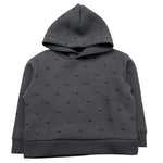 EMPORIO ARMANI felpa chiusa con cappuccio tinta unita con ricami logo Grigio per Bambino 6K4M70 GRIGIO EMPORIO ARMANI 
