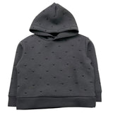 EMPORIO ARMANI felpa chiusa con cappuccio tinta unita con ricami logo Grigio per Bambino 6K4M70 GRIGIO EMPORIO ARMANI 
