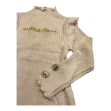MARC ELLIS maglia mezzo collo tinta unita con logo Panna per Bambina JMJSW00168 PANNA MARC ELLIS 