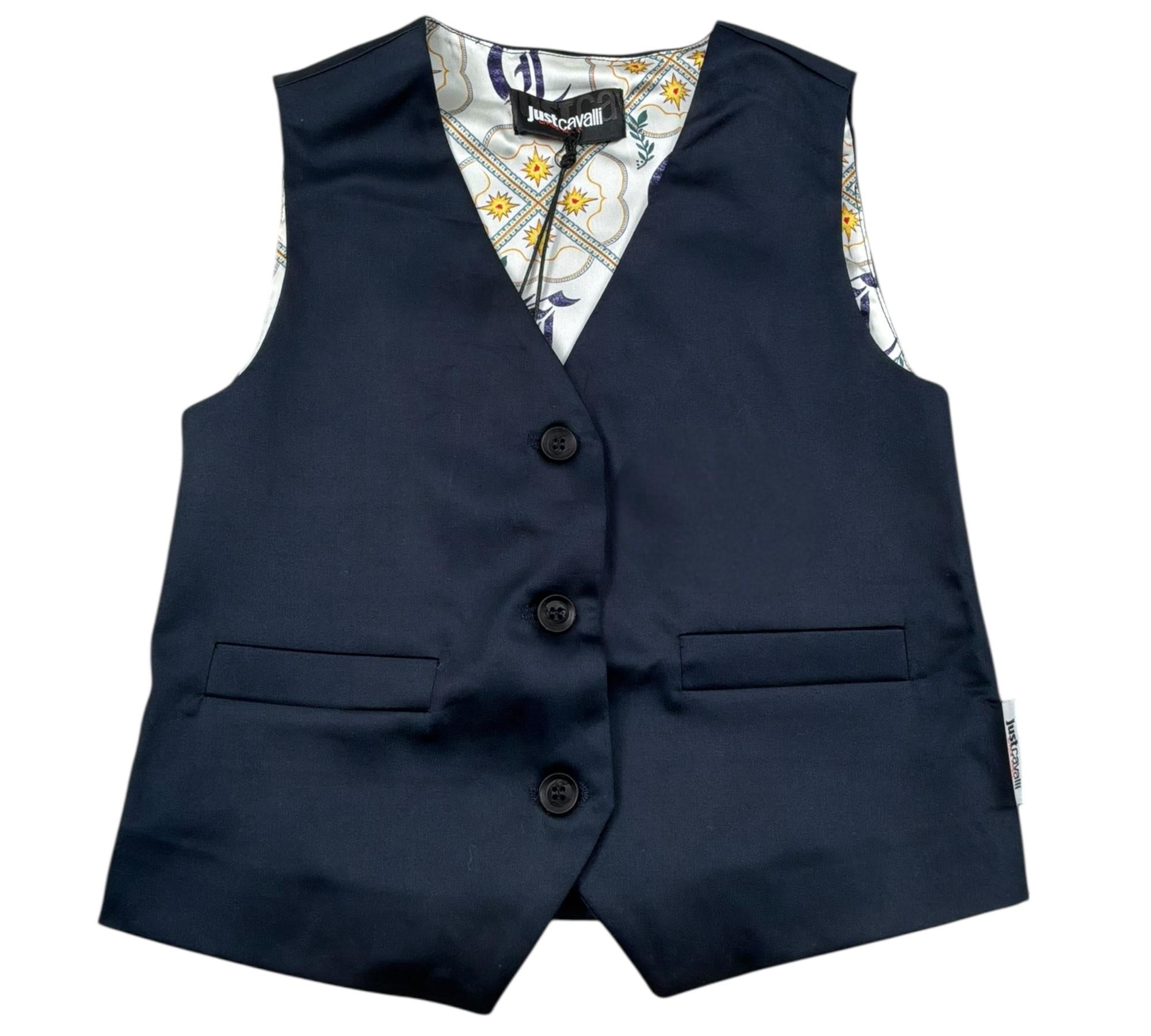 Just Cavalli Gilet Tinta Unita per Bambino JBP26099GT BLU JUST CAVALLI 