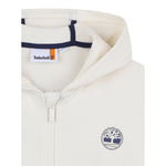 Timberland Felpa con Zip E Cappuccio Tinta Unita con Stampa Logo per Bambino T60451 PANNA TIMBERLAND 