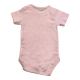 Nanan Body, einfarbig, halbe Ärmel, mit rosa Aufdruck für Baby-Mädchen
