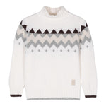 ELEVENTY maglia collo alto tinta unita con stampa in contrasto Panna per Bambino EV9P50 PANNA ELEVENTY 