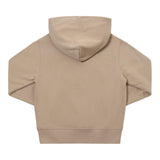Msgm Felpa Chiusa con Cappuccio Tinta Unita con Stampa per Bambina J02025 BEIGE MSGM 