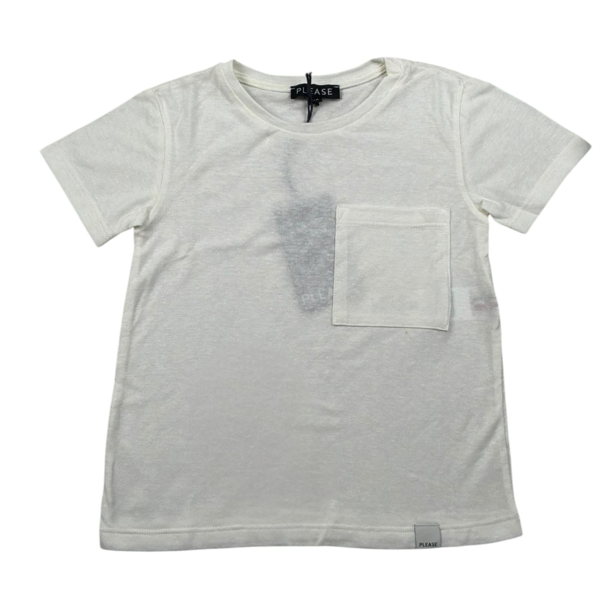 Imperial Kids T-Shirt Tinta Unita con Taschino per Bambino MBB9030B72 PANNA IMPERIAL KIDS 