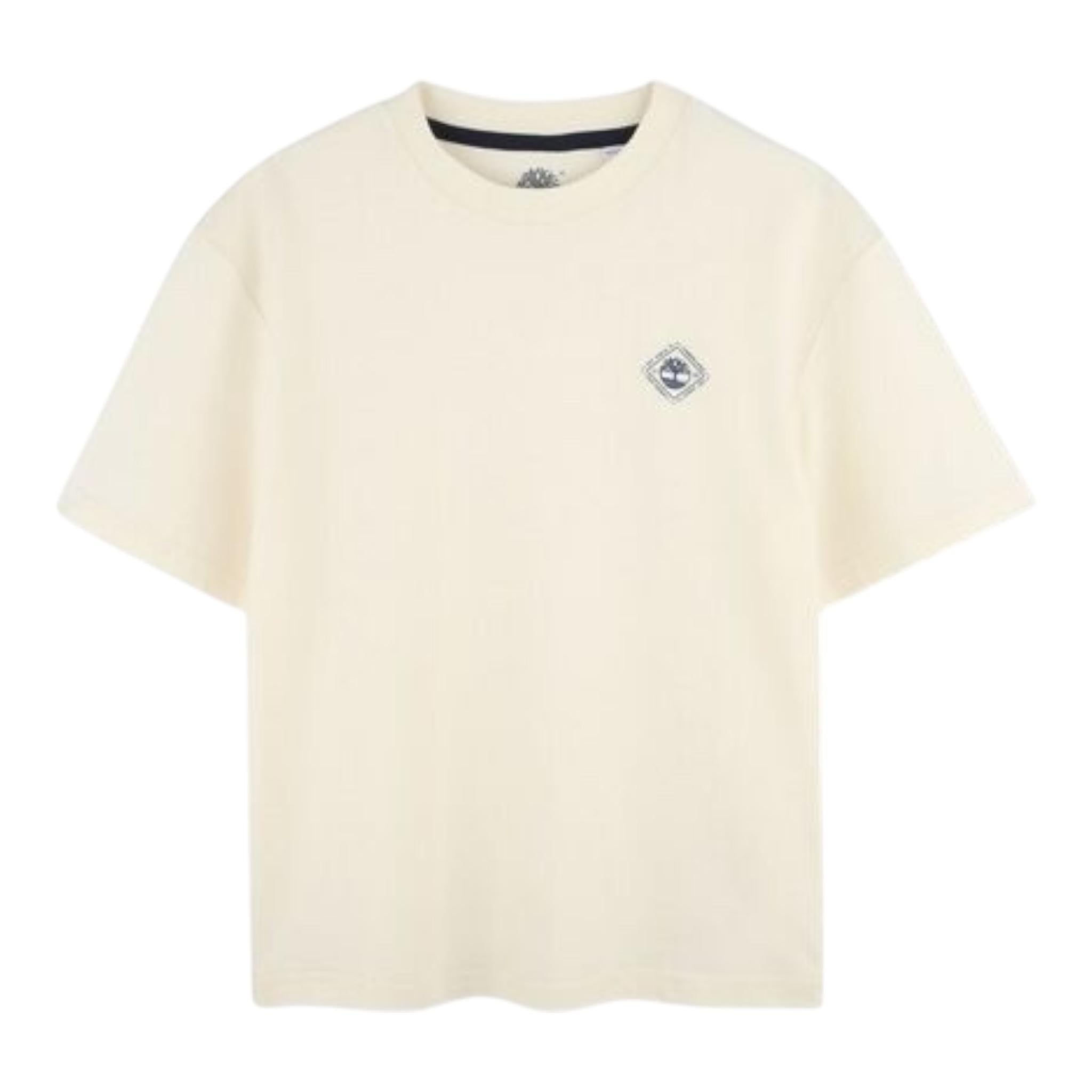 Timberland T-Shirt Girocollo Tinta Unita con Stampa per Bambino T60424 PANNA TIMBERLAND 