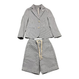 Sp1 Complete 2-teilige Zeremonie-Jacke in Volltonfarbe, Bermudablau, für Jungen