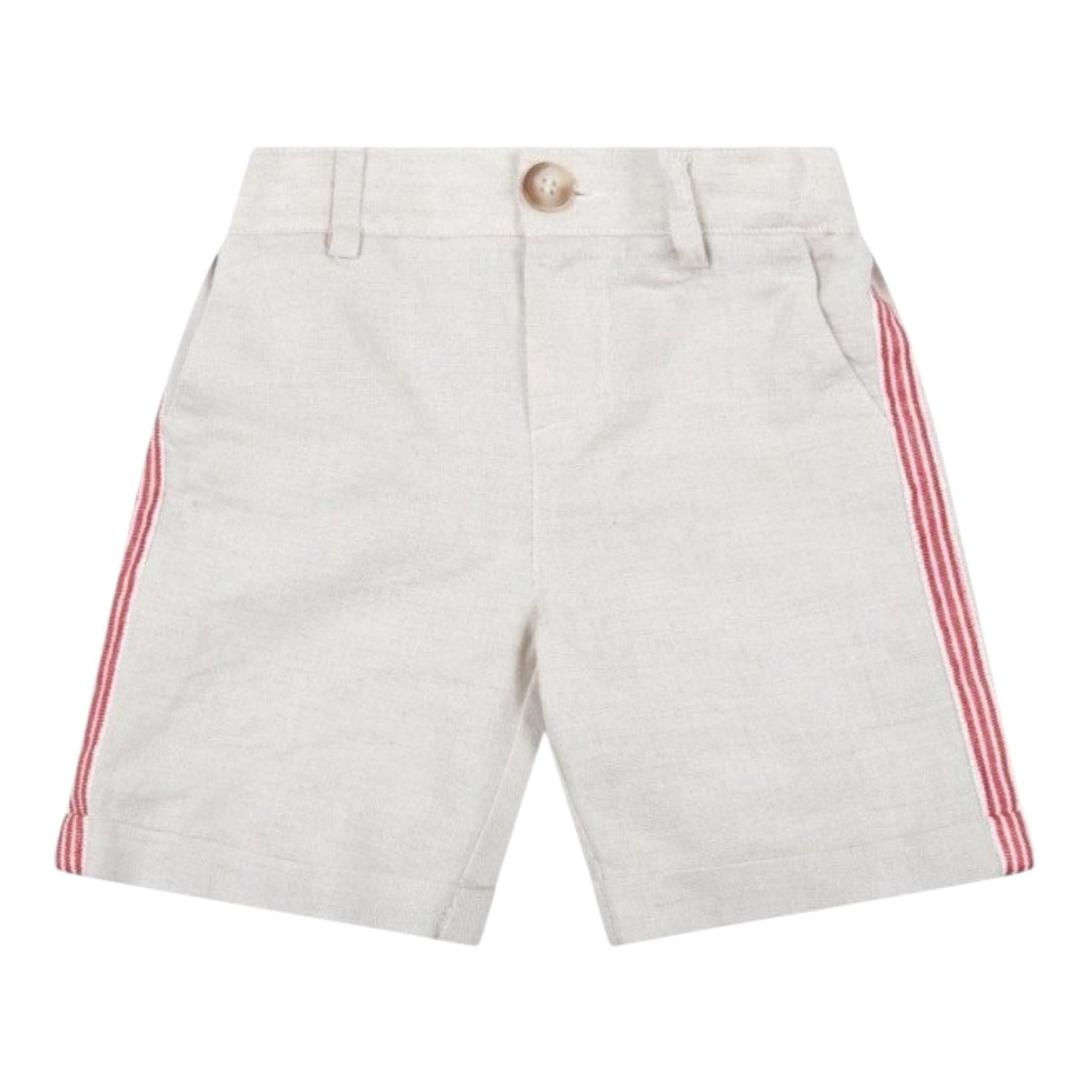 Fay Bermuda Tinta Unita con Profili In Contrasto per Bambino 5Q6049 BEIGE FAY 