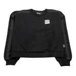 EMPORIO ARMANI felpa chiusa girocollo tinta unita con logo Nero per Bambino 6DFM09 NERO EMPORIO ARMANI 