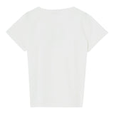 Liu Jo T-Shirt Girocollo Tinta Unita con Paillettes per Bambina GA5018 BIANCO LIU JO 