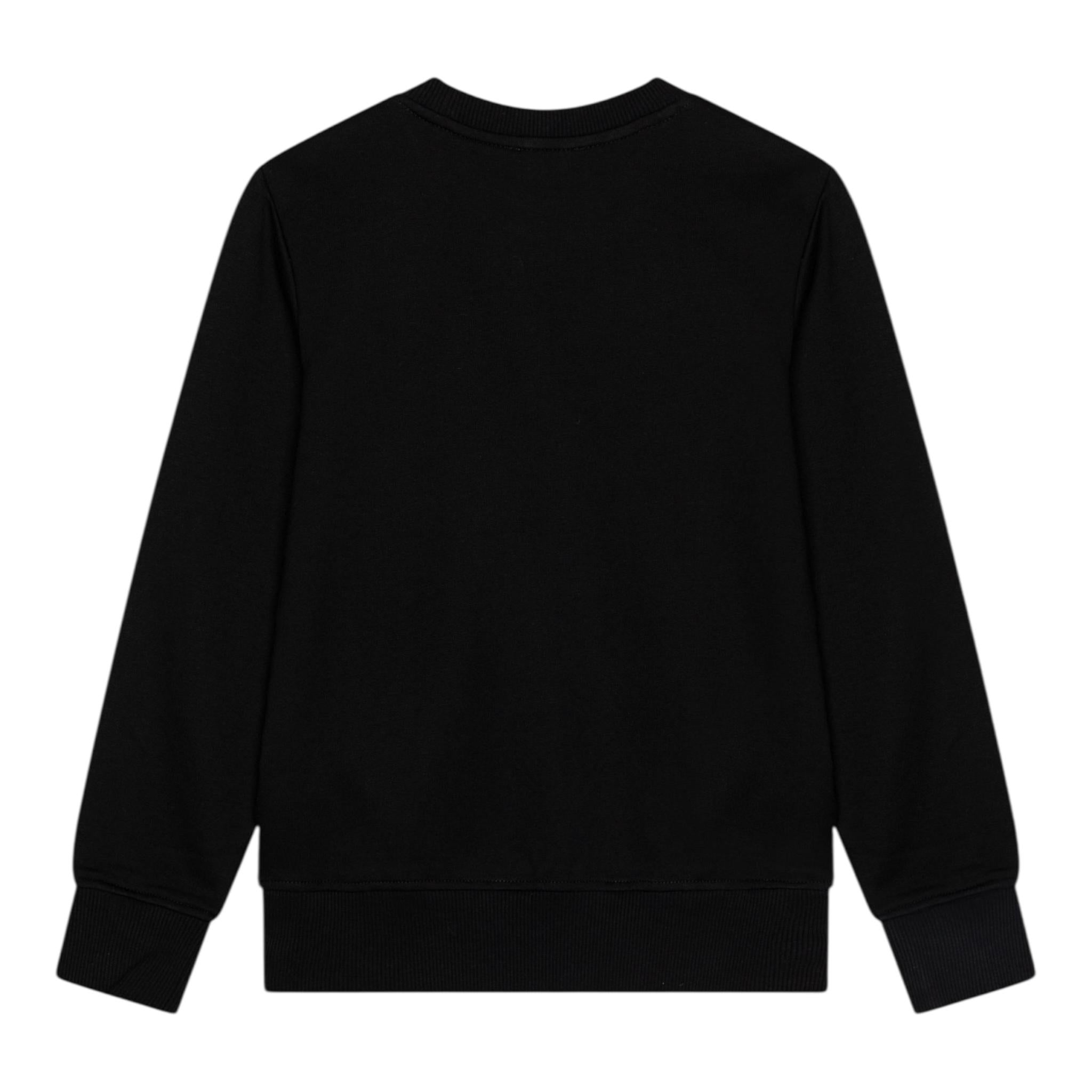 MOSCHINO felpa tinta unita gircollo con stampa Nero per Bambino H8F05R NERO MOSCHINO 