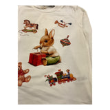 PER TE shirt girocollo tinta unita con stampe Panna per Neonata 44335 PANNA PER TE 