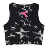 Diadora Top Giromanica Einfarbig mit Print Schwarz für Mädchen