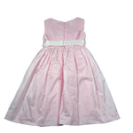 Isabel Abito Cerimonia Tinta Unita con Cintura per Bambina 430140 ROSA ISABEL 