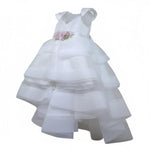Modi Collezione Abito Cerimonia Tinta Unita per Bambina J4013P BIANCO MODI COLLEZIONE 
