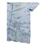 Saint Barth Camicia Mezza Manica Tinta Unita In Pizzo Sangallo per Bambina EVERLEE AZZURRO SAINT BARTH 