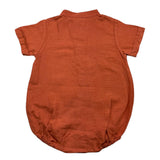Wedoble Baby-Strampler, halbe Ärmel, einfarbig, Erdtöne