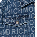 John Richmond Camicia In Denim Tinta Unita Logata per Bambina RGP25164CA BLU JOHN RICHMOND 