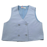 Vicolo Gilet tinta unita con Bottoni Azzurro per Bambina 3146B00090X AZZURRO VICOLO 