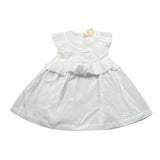 Elisabetta Franchi Abito Tinta Unita con Rouches per Neonata EGAB198X BIANCO ELISABETTA FRANCHI 