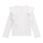 GUESS shirt girocollo tinta unita con rouches Bianco per Neonata K4YI30K6YW4 BIANCO GUESS 