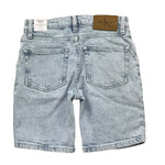 Calvin Klein Bermuda In Denim Tinta Unita con Girovita Regolabile per Bambino IB0IB02432 AZZURRO CALVIN KLEIN 