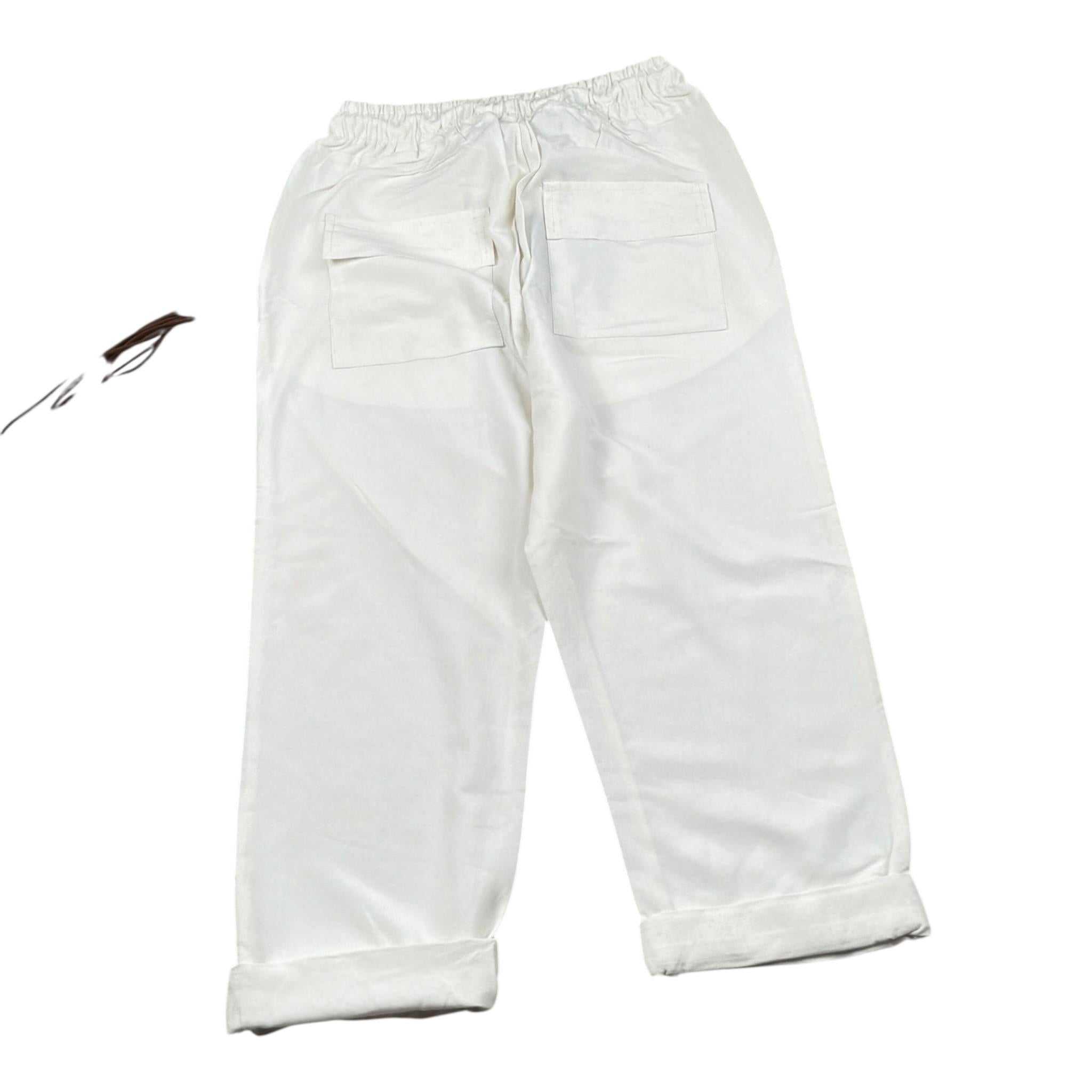 Never Too Pantalone tinta unita con Elastico In Vita Bianco per Bambino NT1567RX BIANCO NEVER TOO 