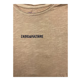 Zadig&amp;Voltaire – Einfarbiges T-Shirt mit Rundhalsausschnitt und Sandprint für Jungen