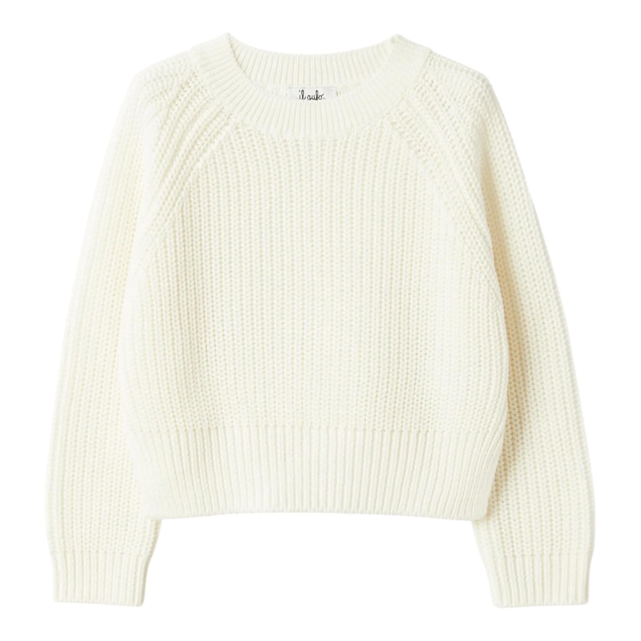 Il Gufo Maglia Girocollo Tinta Unita per Neonata P25MA482EM109 PANNA IL GUFO 