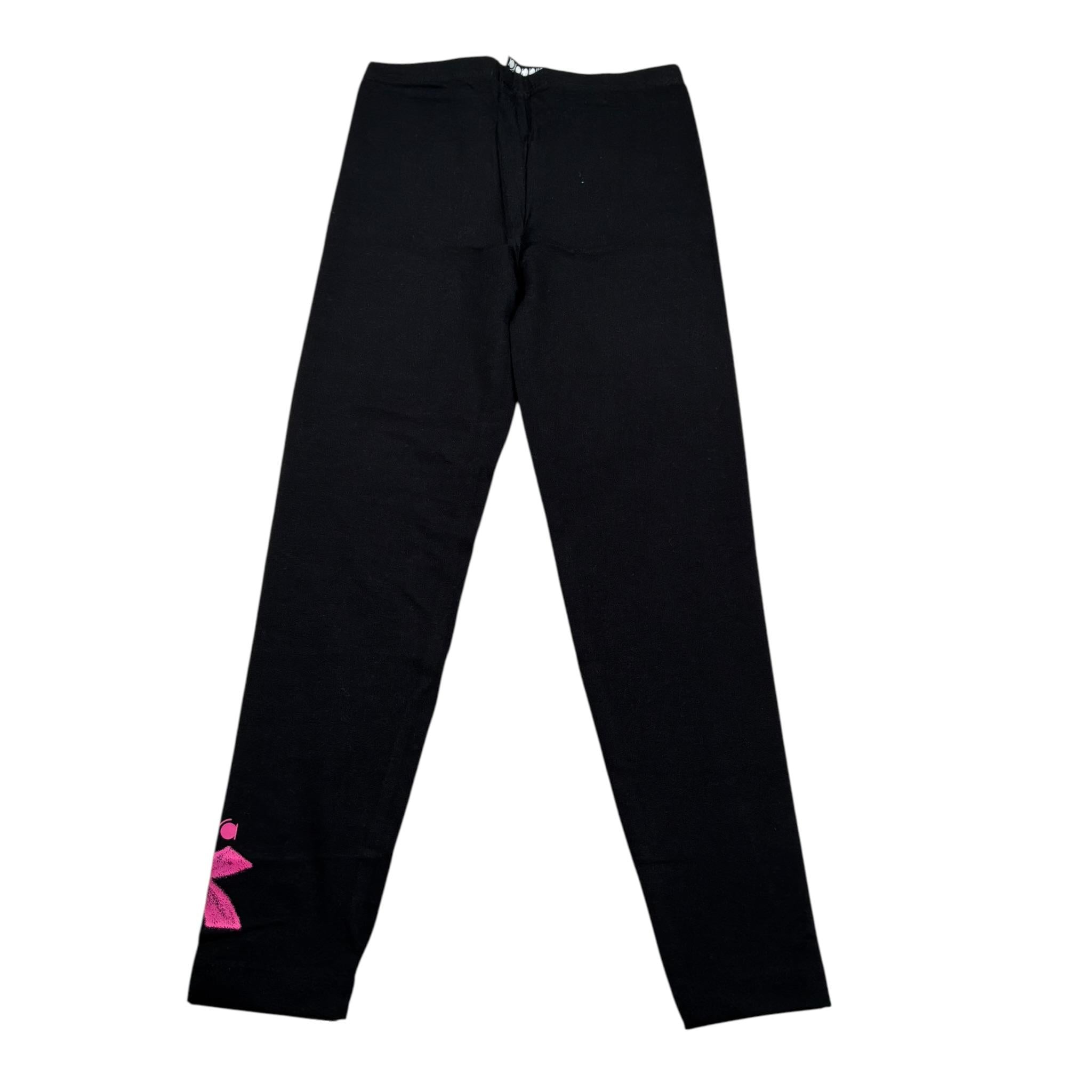 Diadora Leggins tinta unita con Logo Nero per Bambina S4DIBGSL NERO DIADORA 