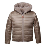 SUNS  giubbino tinta unita reversibile in pelliccia Beige per Bambina GBS5355D BEIGE SUNS 