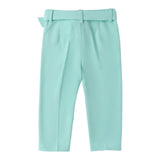 Sarabanda Pantalone Tinta Unita con Cintura per Bambina 0B320 VERDE ACQUA SARABANDA 
