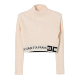 ELISABETTA FRANCHI maglia mezzo collo tinta unita con logo Panna per Bambina EFMA152X PANNA ELISABETTA FRANCHI 