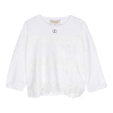 Twinset Schlichter Pullover mit weißer Stickerei für Mädchen