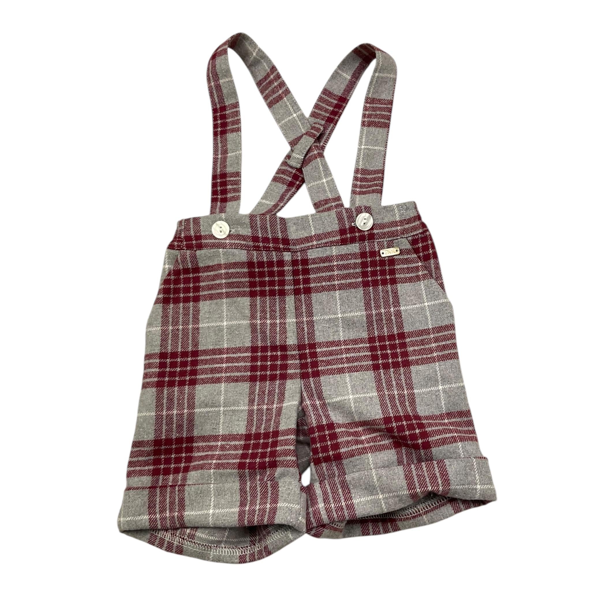 LE BEBE' salopette tinta unita con fantasia a righe Grigio per Neonato LBB5177 GRIGIO LE BEBE' 