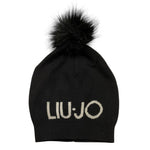 LIU JO cappello tinta unita con pon pon Nero per Bambina GF0145 NERO LIU JO 