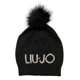 LIU JO cappello tinta unita con pon pon Nero per Bambina GF0145 NERO LIU JO 