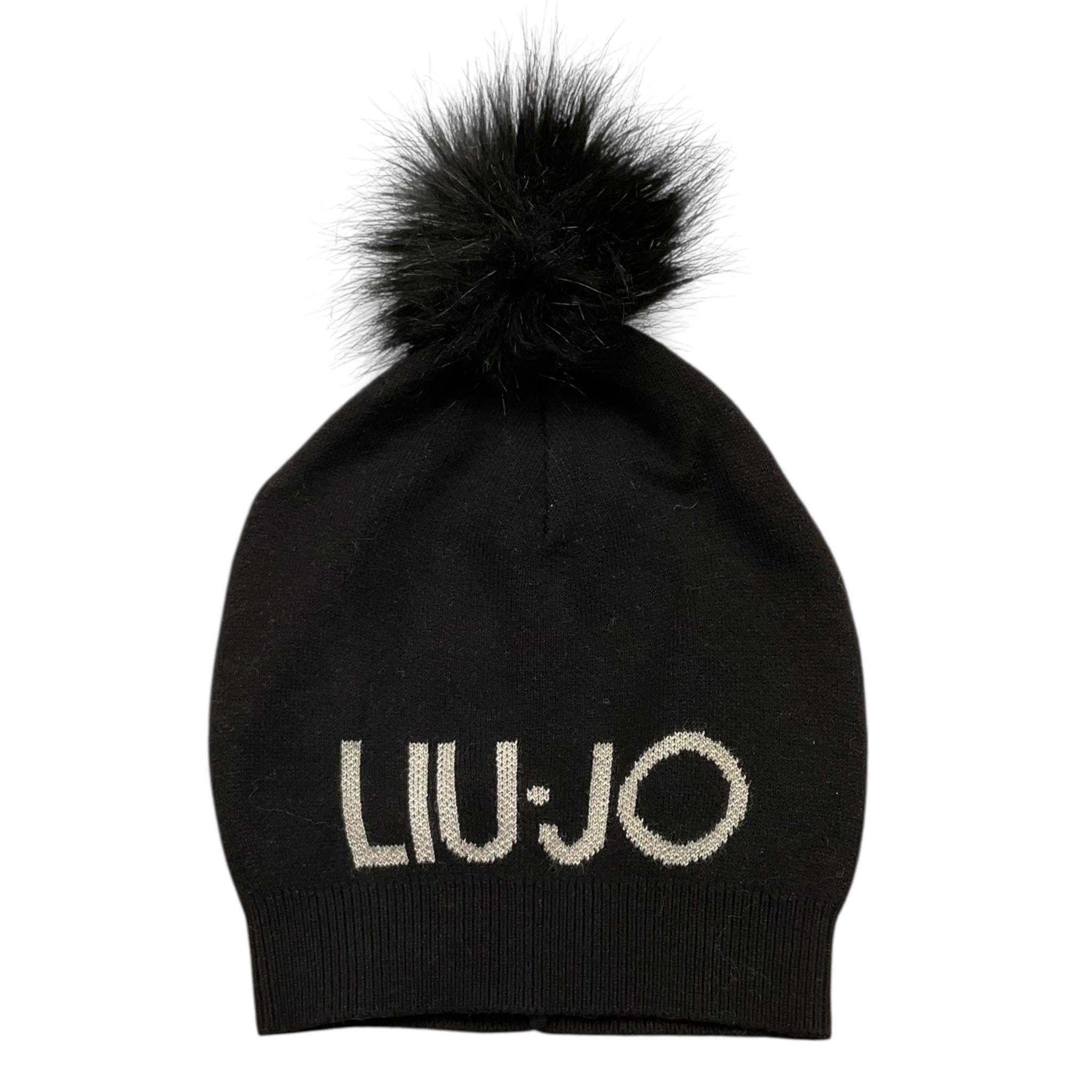 LIU JO cappello tinta unita con pon pon Nero per Bambina GF0145 NERO LIU JO 