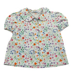 Ilfarobimbi Camicia Mezza Manica Tinta Unita Fantasia Floreale per Neonata IFB40105N BIANCO ILFAROBIMBI 