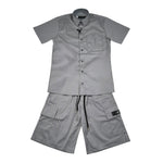 Do Not Conform Completo 2 Pezzi Camicia-Bermuda Tinta Unita per Bambino DCM014 GRIGIO DO NOT CONFORM 